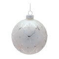 Glass Ball Ornaments With Snowflake Set Of 6