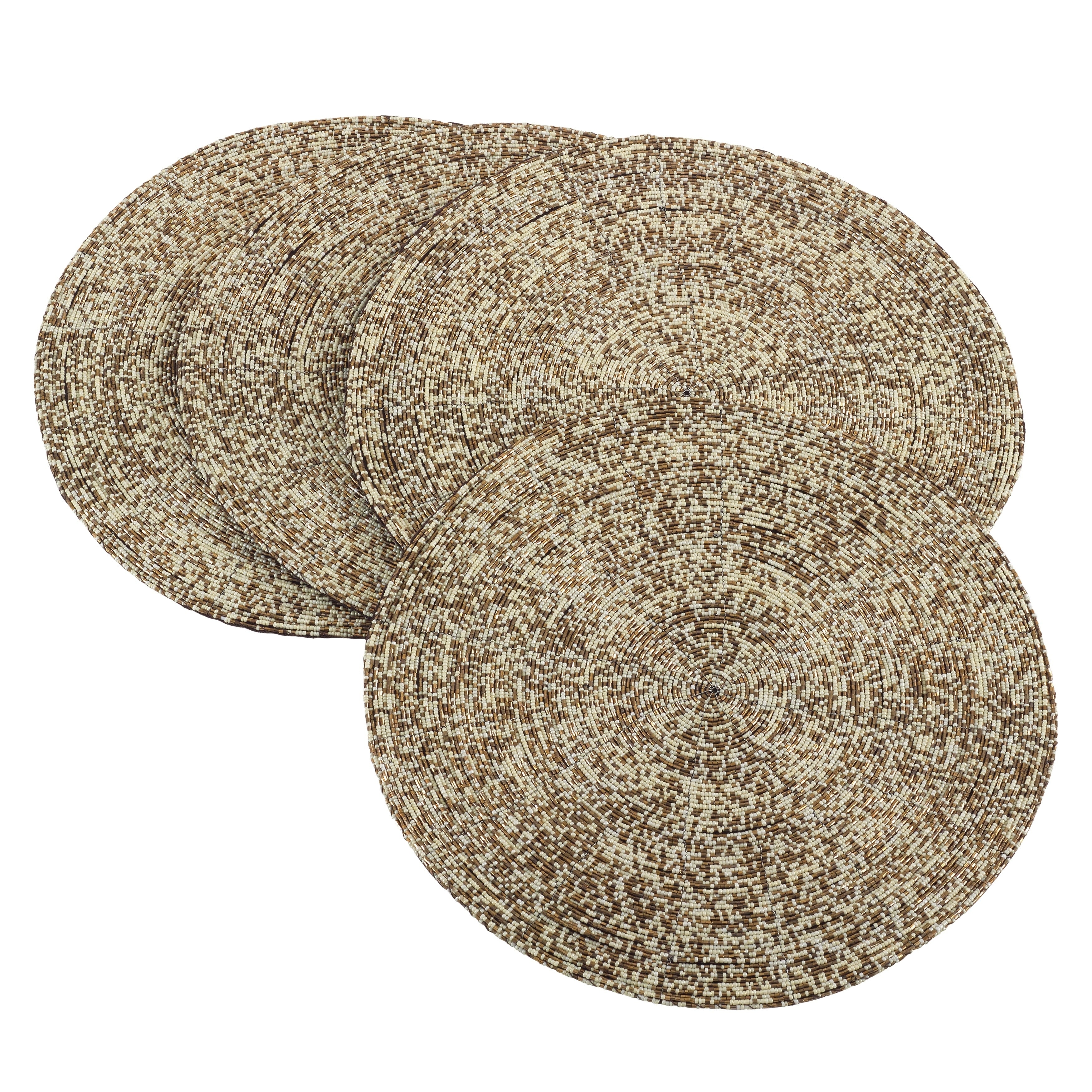 Glass Beaded Design Elegant Decorative Placemat Set