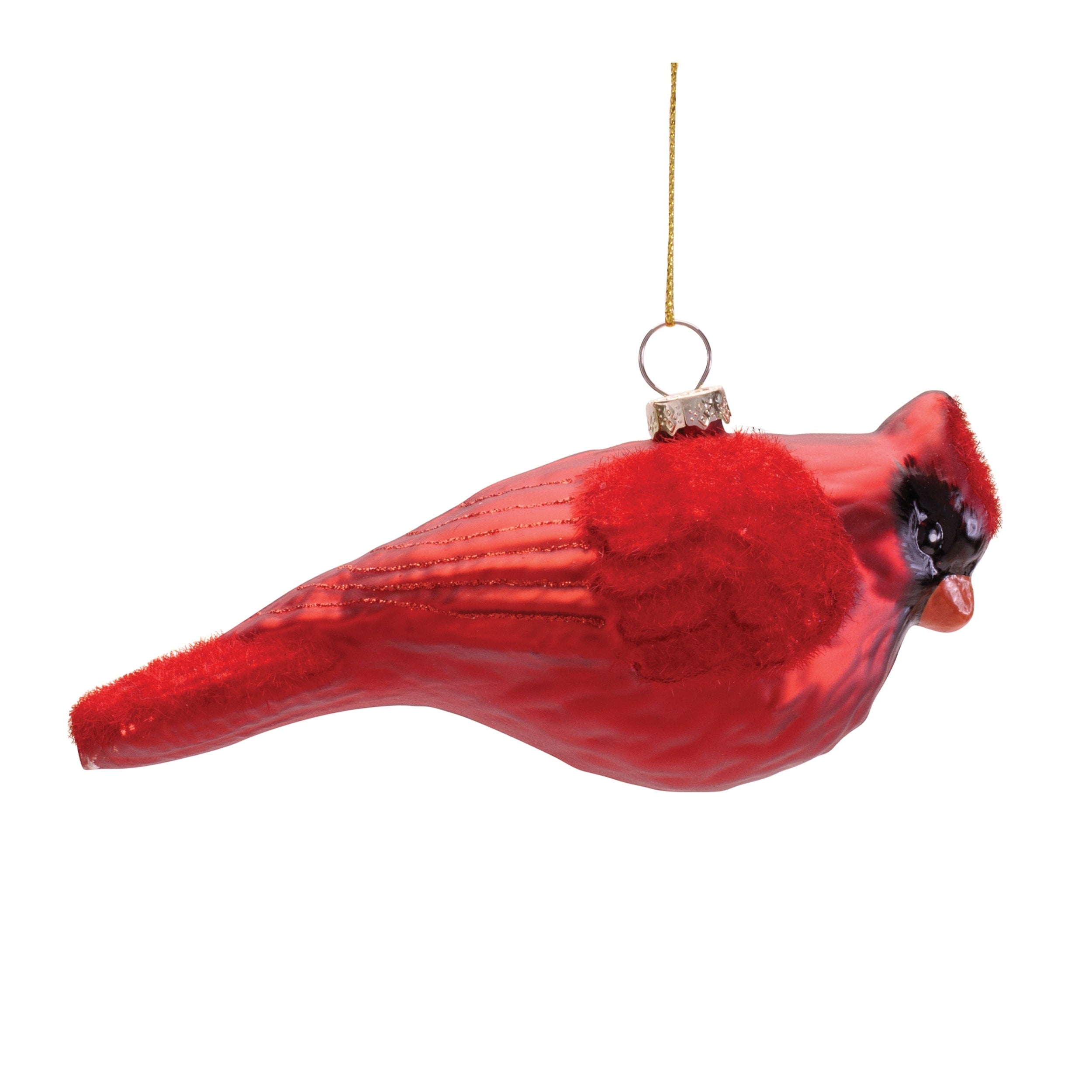 Glass Cardinal Ornament Set Of 12