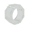 Glass Crystal Octagonal Facet Napkin Ring Set Of 4 Pcs