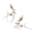 Glass Deer Ornaments Set Of 6