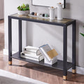 Glass Entryway Table 2 Tier Entry Way Console Entrance Table 41 L Narrow Sofa Table With Shelves For Hallway Entryway