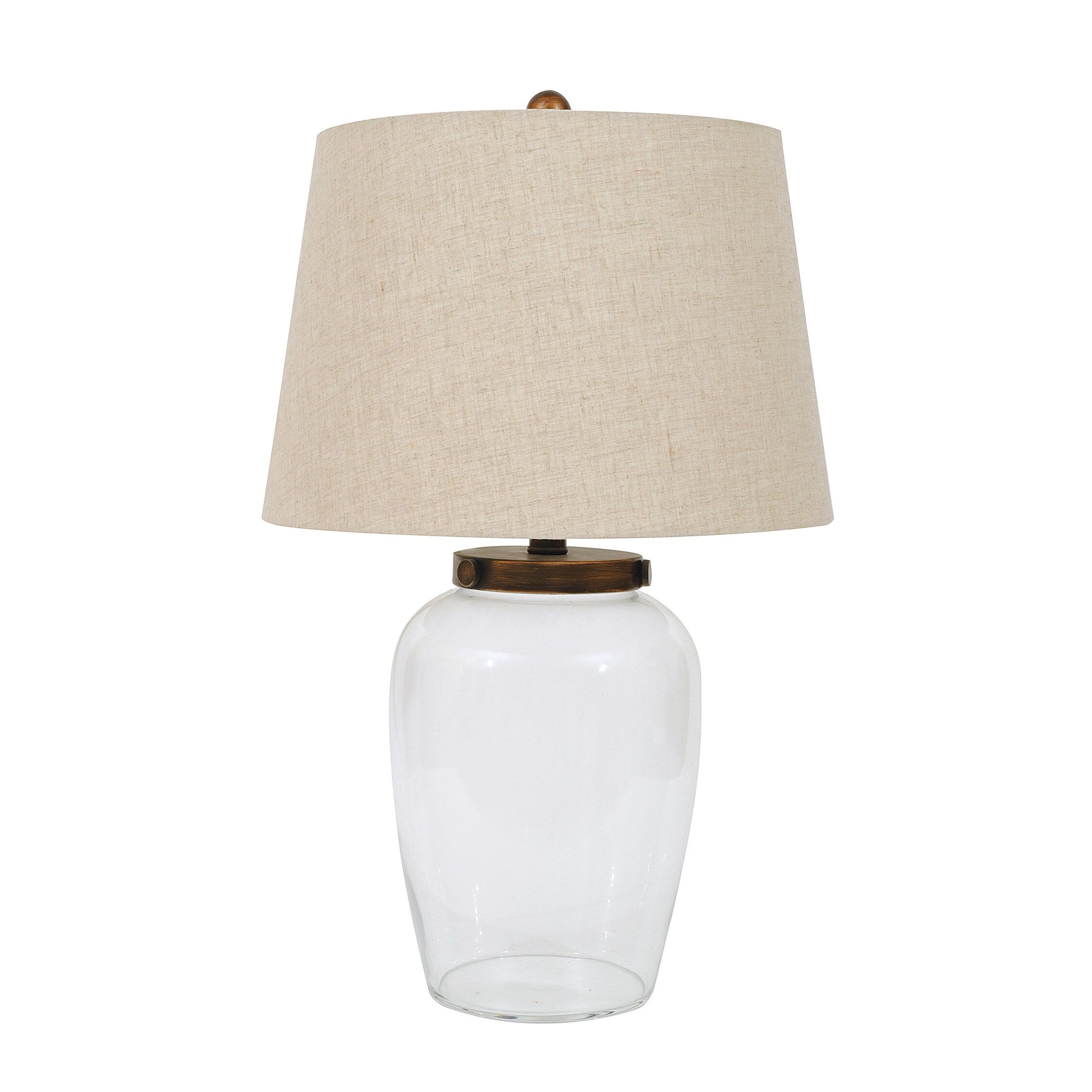 Glass Fillable Table Lamp With Shade