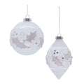Glass Holiday Ornaments Set Of 6