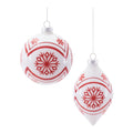 Glass Holiday Ornaments Set Of 6
