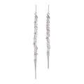 Glass Icicle Ornament Set Of 6 9.75 11.5