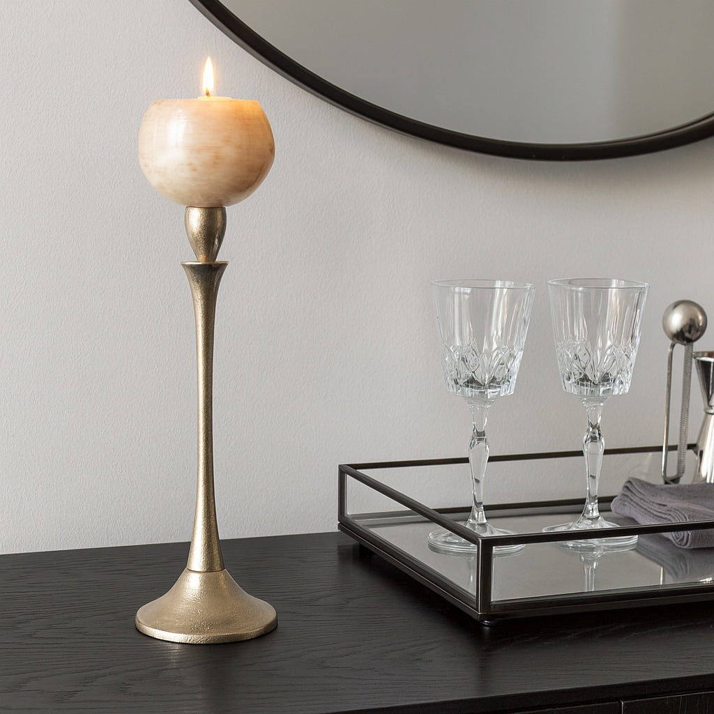 Glass 20 Goblet Votive Holder Opal