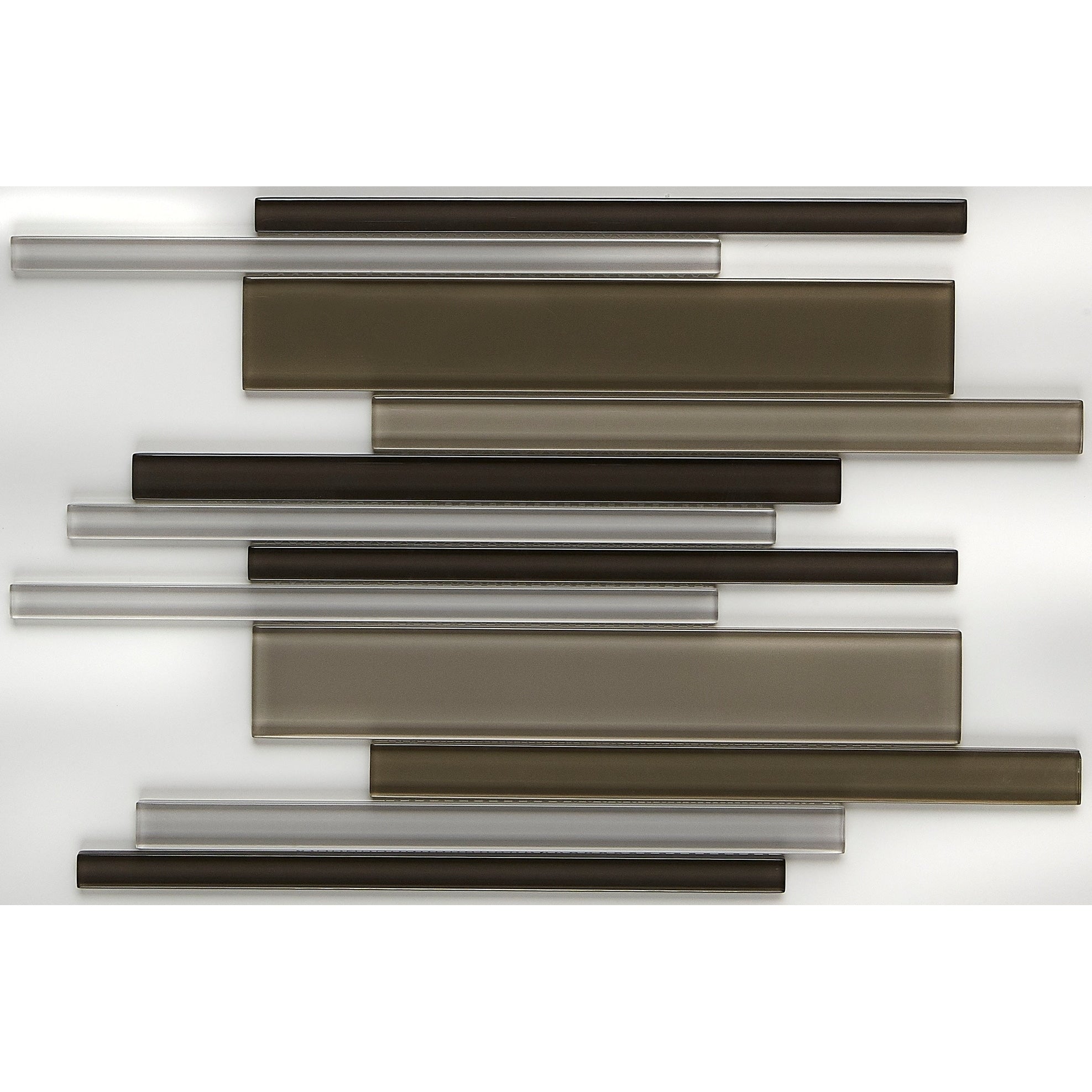 Glass Mosaic 12X18 Inch Random Interlocking Accent In Classic Soft Cashmere 12X18