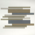 Glass Mosaic 12X18 Inch Random Interlocking Accent In Classic Willow Water 12X18