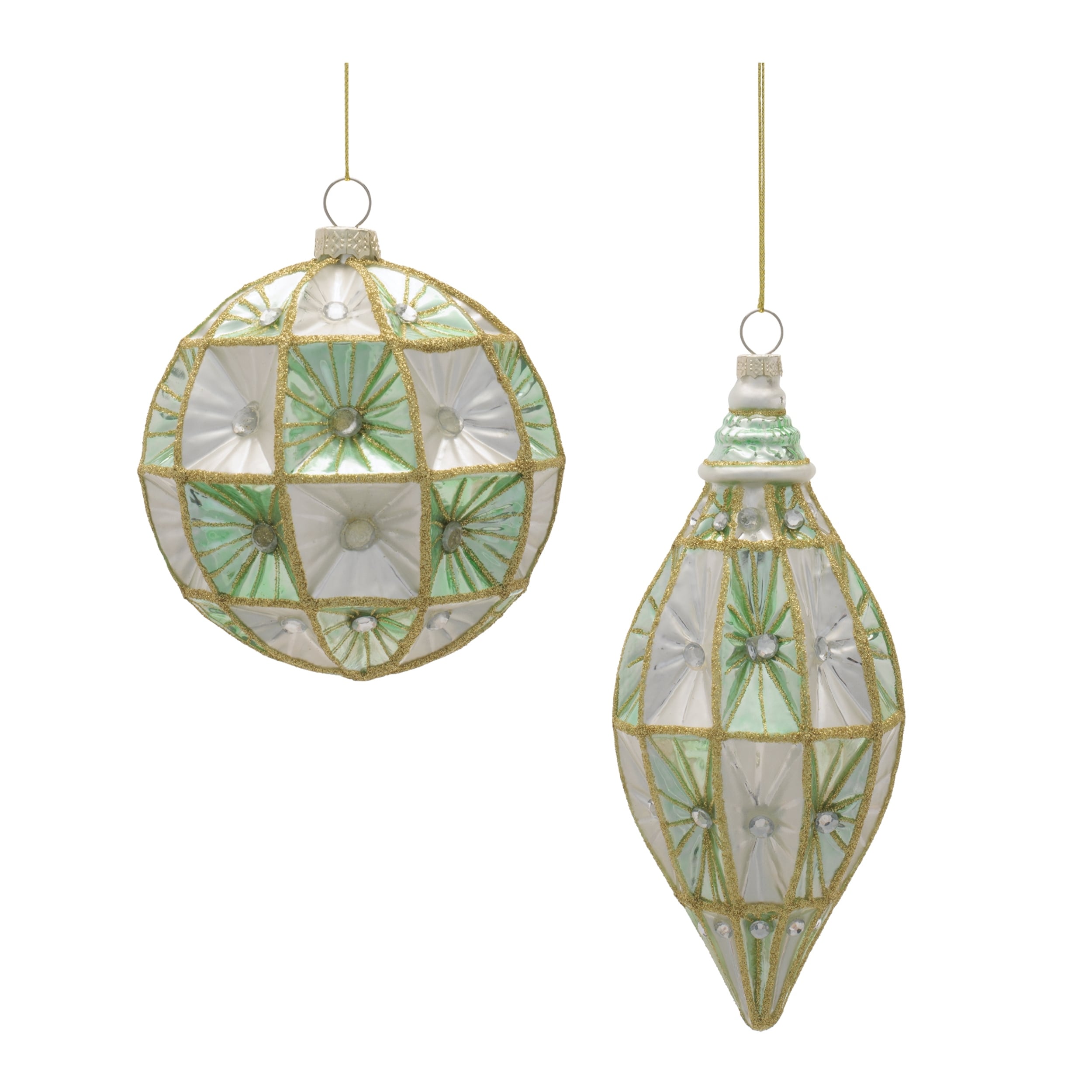 Glass Ornament Set Set Of 6