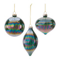 Glass Ornament Set Of 12 3 3.5 4