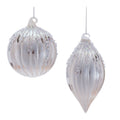 Glass Ornament Set Of 6 4 D X 5.5 H