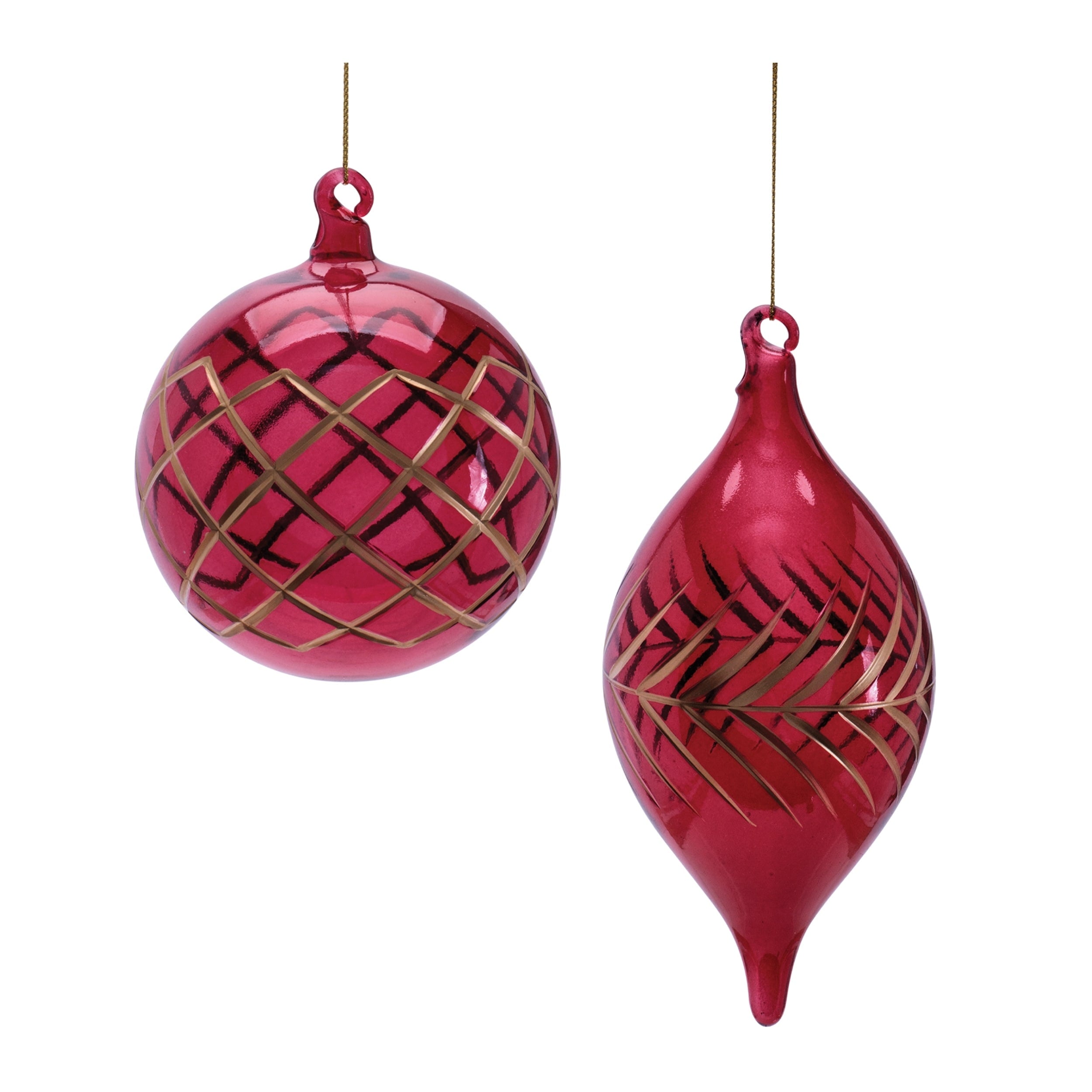 Glass Ornament Set Of 6