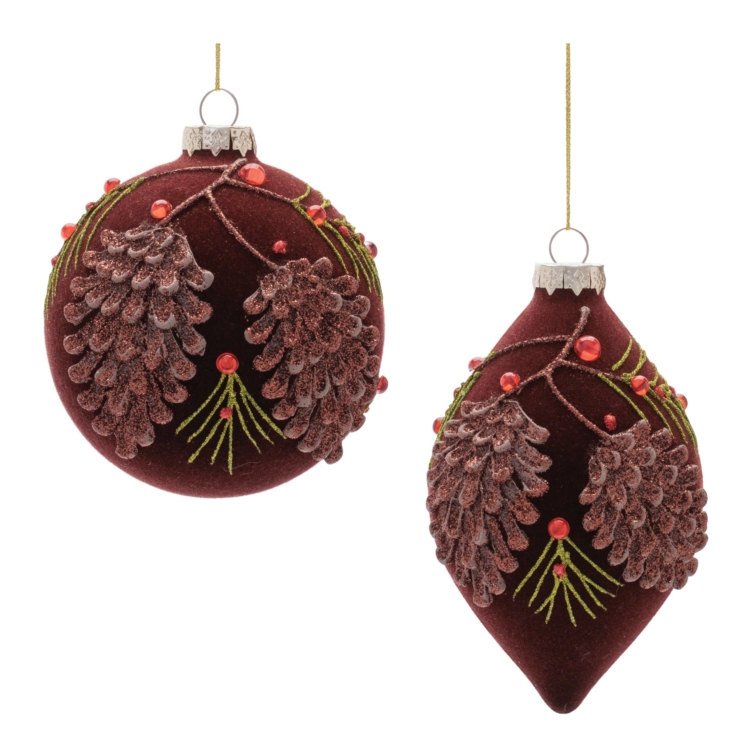 Glass Ornament Set Of 6