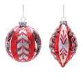 Glass Ornament Set Of 6