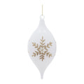 Glass Ornament With Snowflake Set Of 6