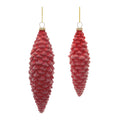 Glass Pine Cone Ornaments Set Of 12