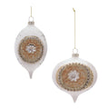 Glass Reflector Ornament Set Of 6