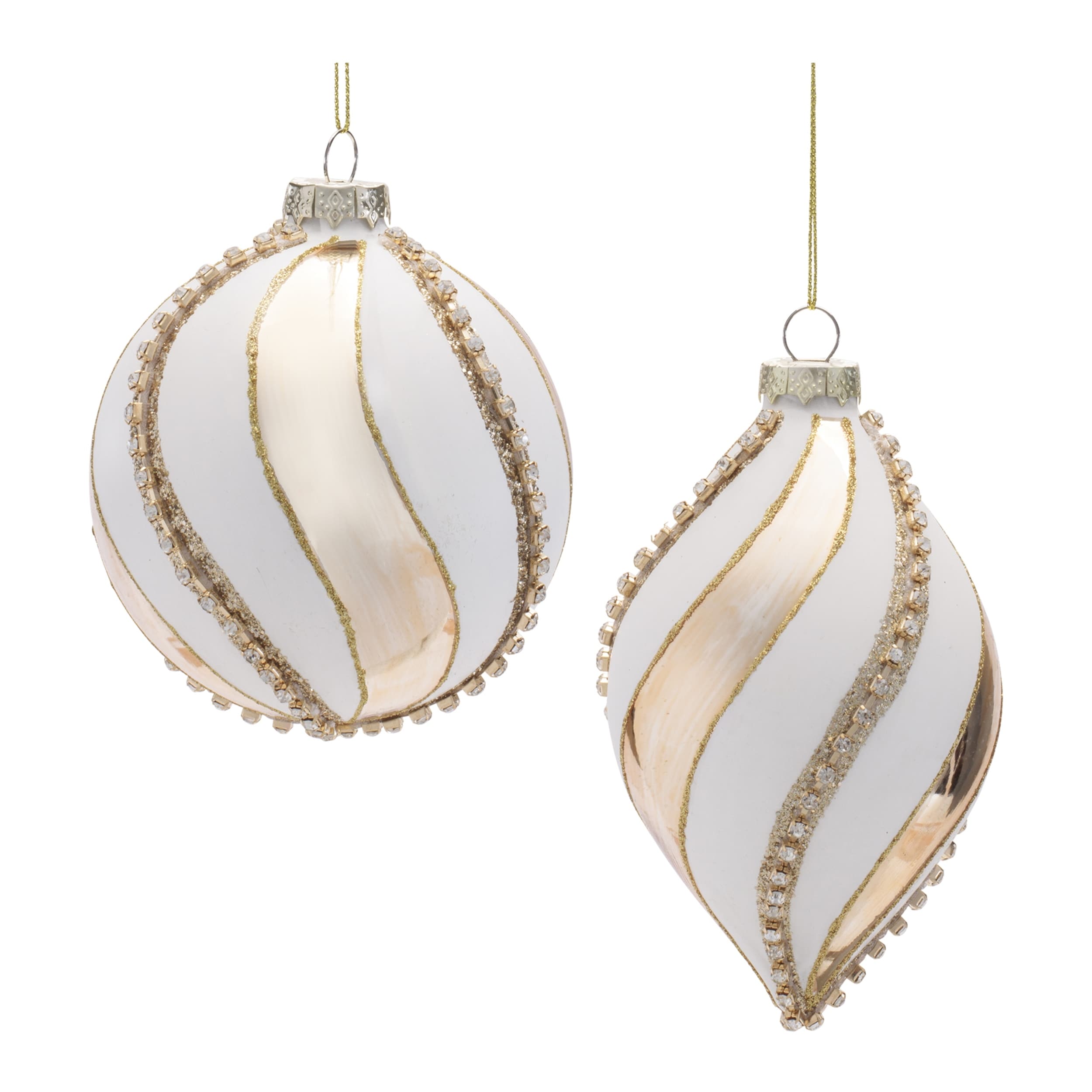 Glass Round Ornaments Set Of 6