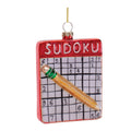 Glass Sudoku Ornaments Set Of 6