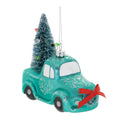 Glass Truck And Tree Ornament Set Of 12