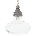 Glass Mango Wood Pendant Light