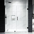 Glassic Ev Series 33In. 40In. W X 72In. Frameless Hinged Glass Shower Door With 3 8 In. Thickness Tempered Clear Glass
