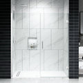 Glassic Ev Series 40In. 50In. W X 72In. Frameless Hinged Glass Shower Door With 3 8 In. Thickness Tempered Clear Glass