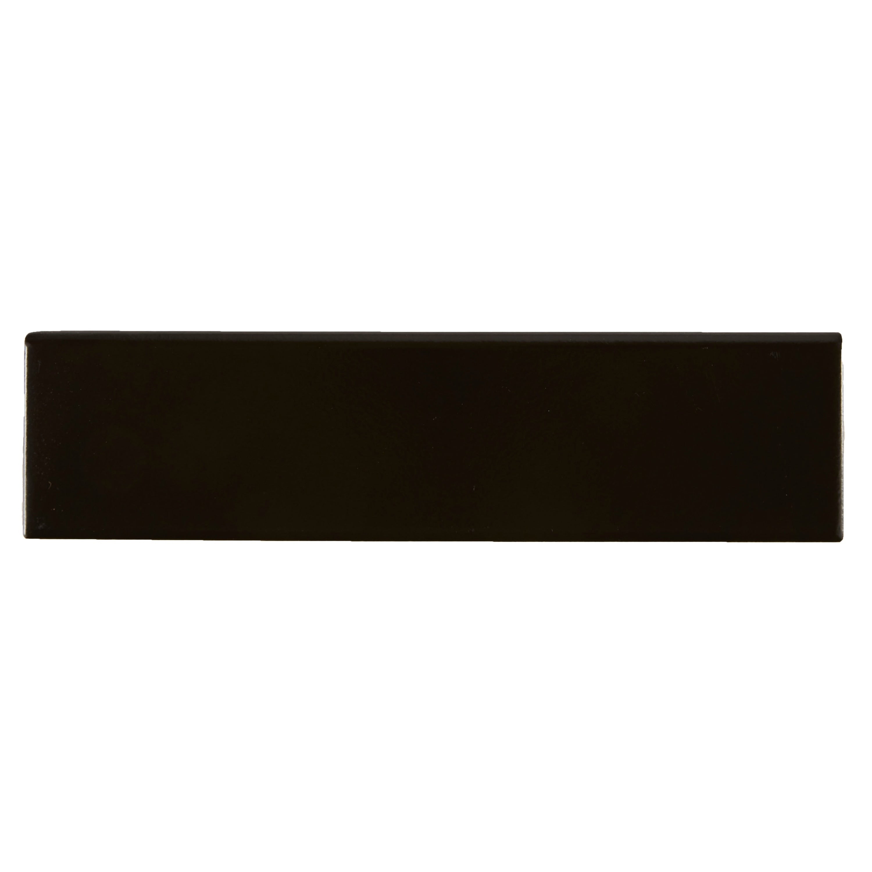 Glazed Ceramic 3X12 Inch Bullnose In Black 3X12
