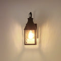Glencrest 14 Inch 1 Light Textured Black Exterior Wall Sconce With Clear Water Glass
