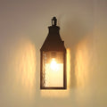 Glencrest 23 Inch 1 Light Textured Black Exterior Wall Sconce With Clear Water Glass