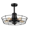 Glendora 20 Wide 5 Light Semi Flush Mount Wrought Iron Black 20 Inch W