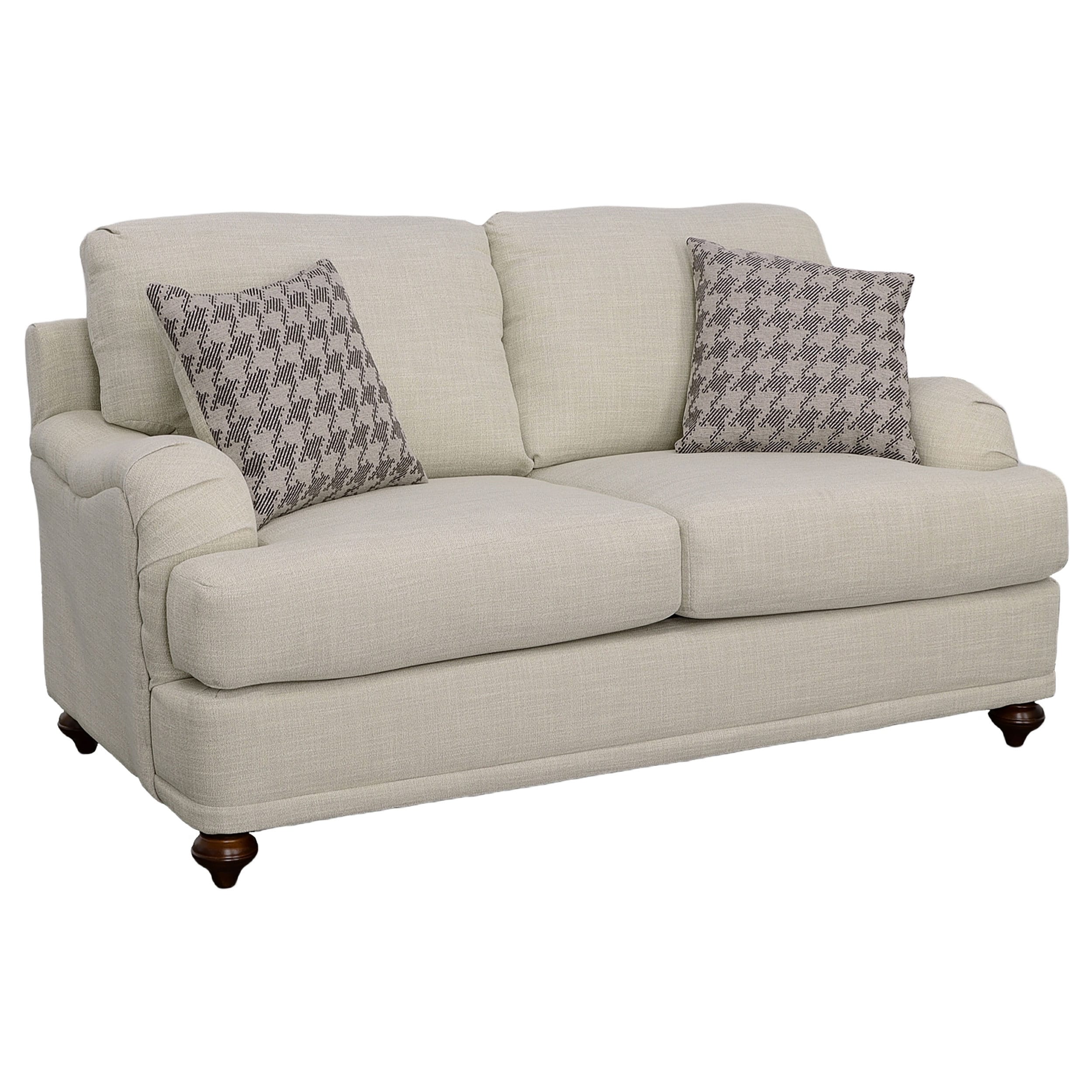 Glenn Light Grey Cushion Back Loveseat