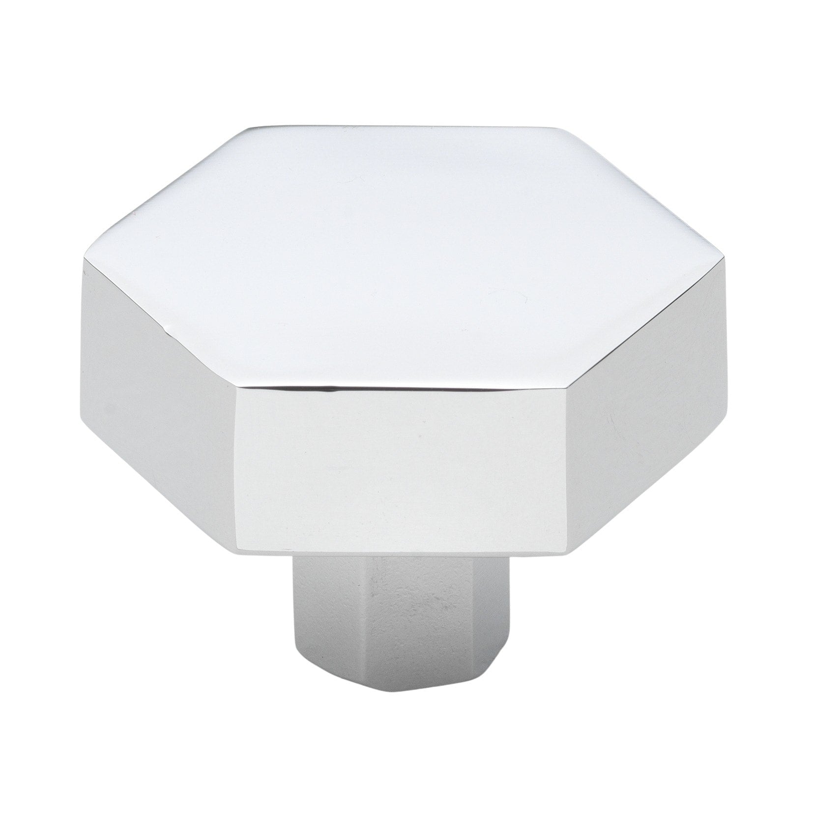 Gliderite 1 1 2 Inch Polished Chrome Hexagon Cabinet Knobs 10 Pack Polished Chrome