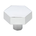 Gliderite 1 1 2 Inch Polished Chrome Hexagon Cabinet Knobs 5 Pack Polished Chrome