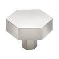 Gliderite 1 1 2 Inch Satin Nickel Hexagon Cabinet Knobs 5 Pack Satin Nickel