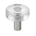 Gliderite 1 1 2 In. Round Clear Cabinet Knobs Satin Nickel 10 Pk Satin Nickel