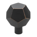 Gliderite 1 1 2 In. Rubbed Bronze Faceted Cabinet Knobs 5 Pack Oil Rubbed Bronze