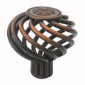 Gliderite 1 1 2 Inch Diameter Flower Birdcage Round Cabinet Knob Oil Rubbed Bronze Pack Of 25 Brown
