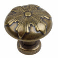 Gliderite 1.125 Inch Antique Brass Round Snowflake Cabinet Knob Pack Of 10 Or 25