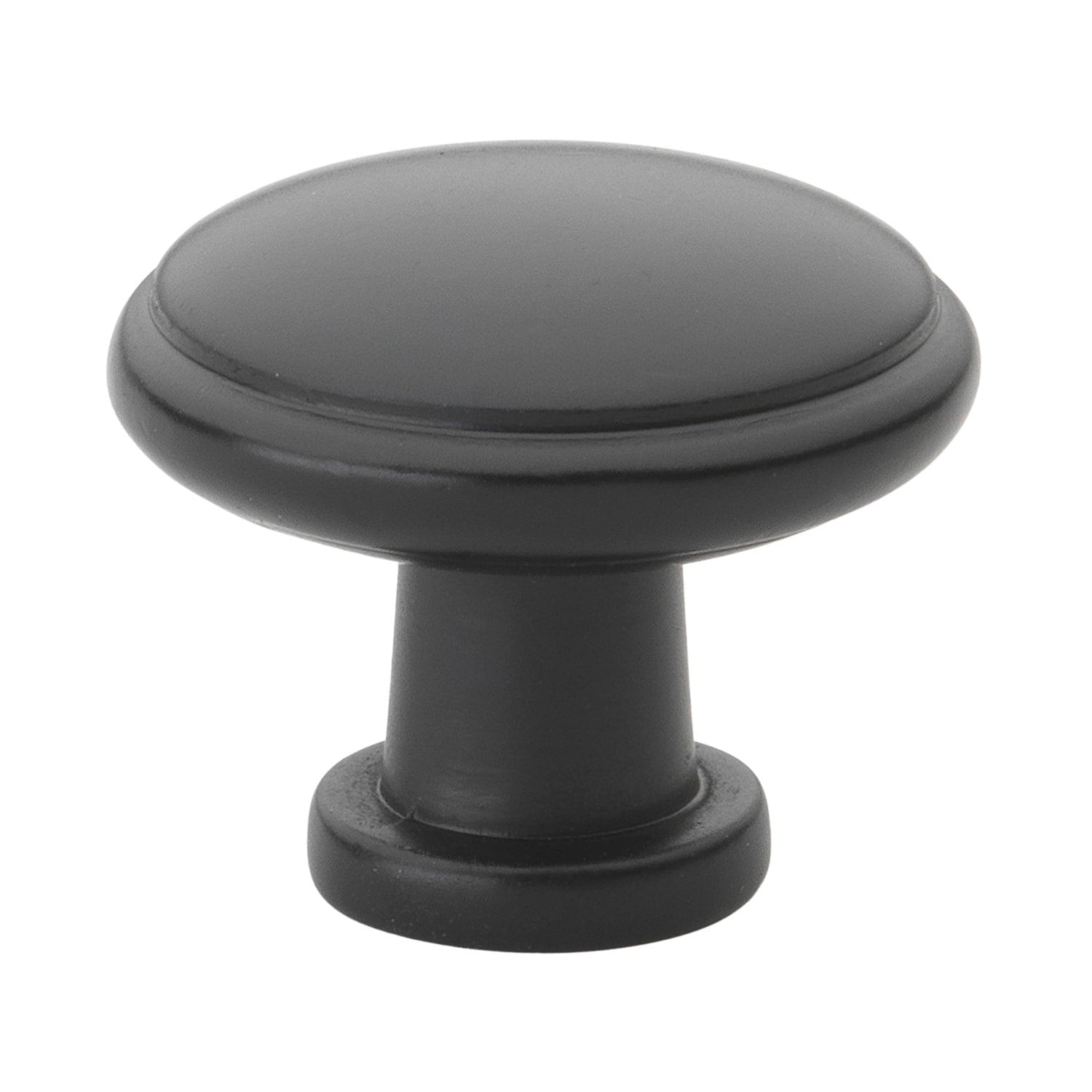 Gliderite 1.125 Inch Matte Black Round Ring Cabinet Knobs Pack Of 10