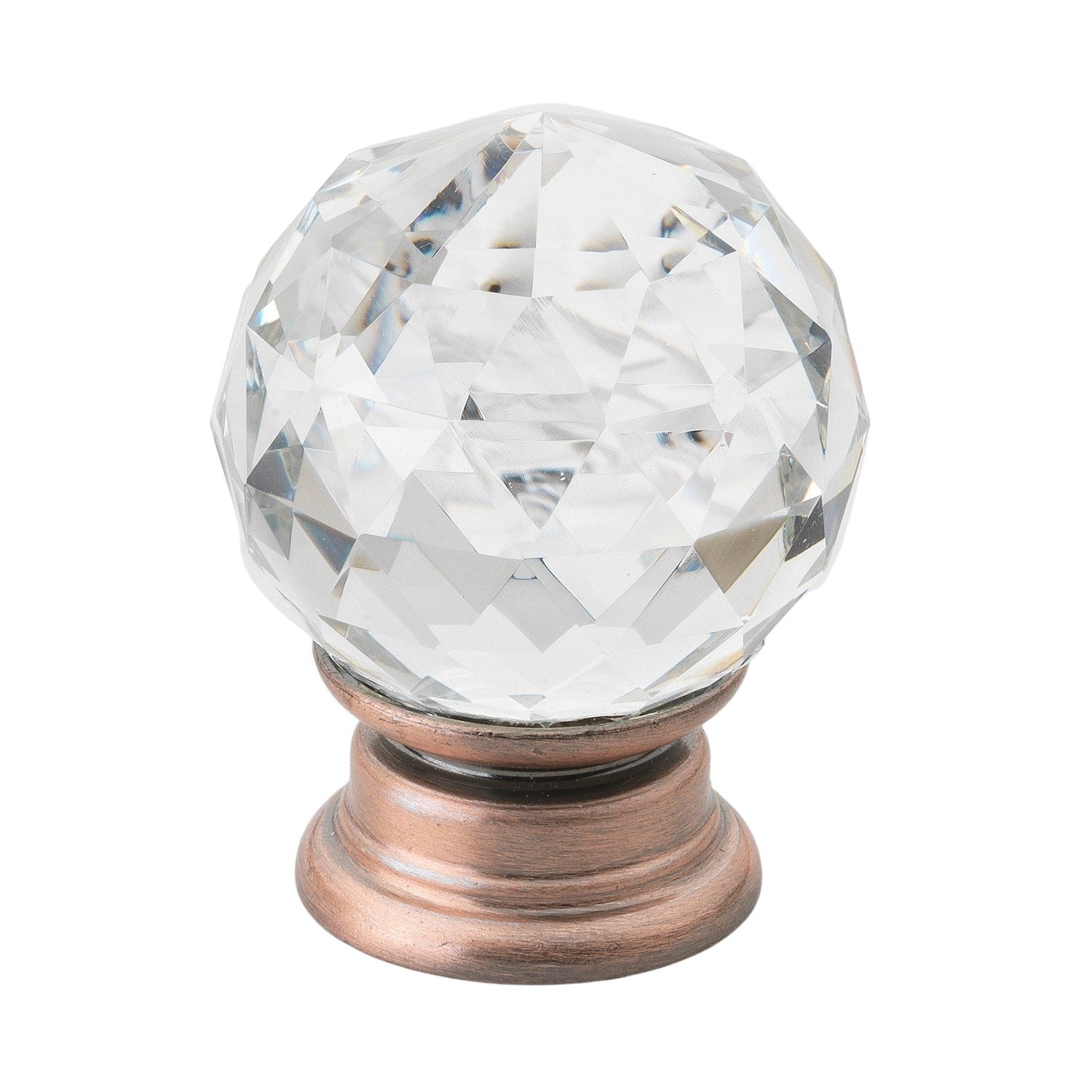 Gliderite 1.19 Inch Clear K9 Crystal Cabinet Knobs Oil Rubbed Bronze Pack Of 10 Or 25