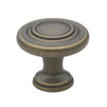 Gliderite 1.25 Inch Antique Brass Classic 3 Ring Round Cabinet Knobs Pack Of 25