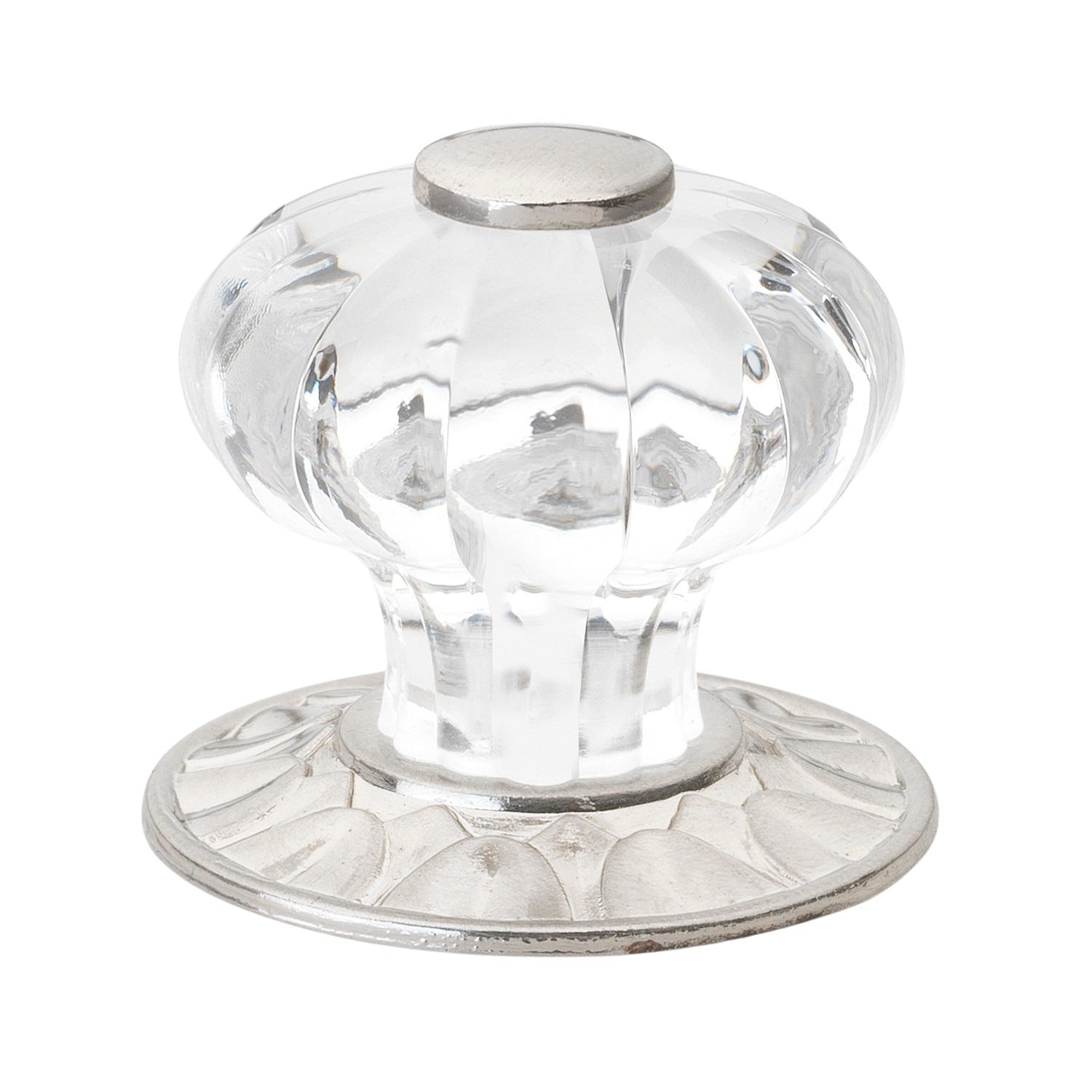 Gliderite 1.25 Inch Clear Acrylic Knob Satin Nickel Pack Of 25