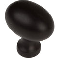 Gliderite 1.25 Inch Matte Black Classic Oval Egg Cabinet Knobs Pack Of 25