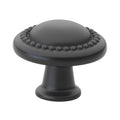 Gliderite 1.25 Inch Matte Black Round Beaded Cabinet Knobs Pack Of 10