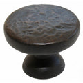 Gliderite 1.25 Inch Oil Rubbed Bronze Round Hammered Finish Cabinet Knobs Pack Of 10