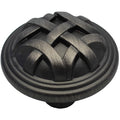 Gliderite 1.25 Inch Pewter Round Braided Cabinet Knobs Case Of 25