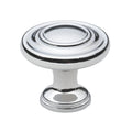 Gliderite 1.25 Inch Polished Chrome 3 Ring Round Cabinet Knobs Pack Of 25