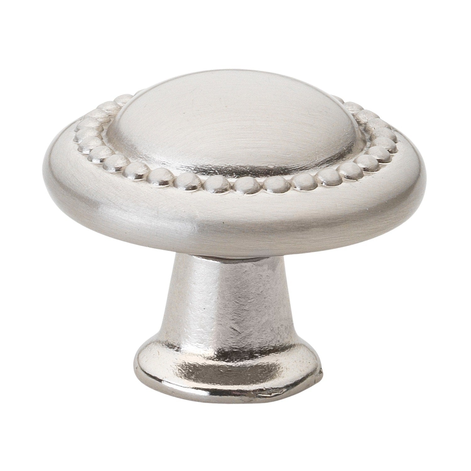 Gliderite 1.25 Inch Satin Nickel Round Beaded Cabinet Knobs Pack Of 25
